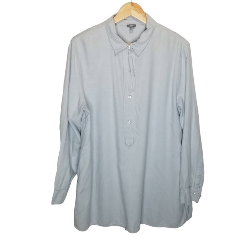 Aerie Popover Blue Tunic Boyfriend Sleep Shirt Size XL